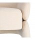 Butaca cómoda tapizada en tela aterciopelada de color beige 4