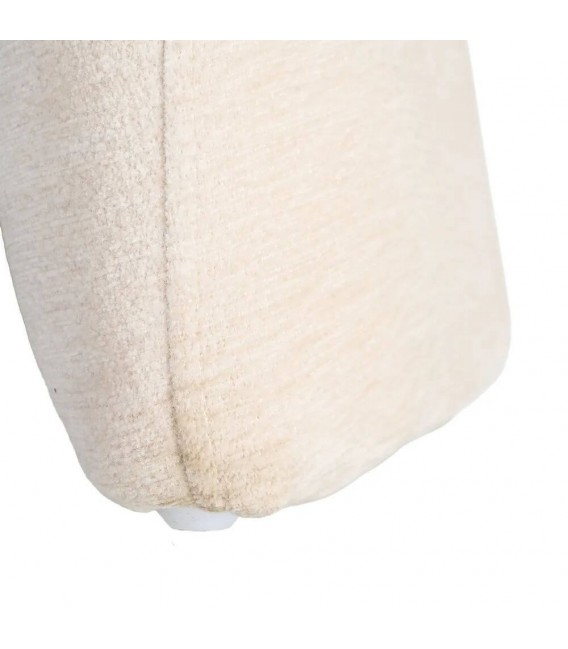 Butaca cómoda tapizada en tela aterciopelada de color beige 5