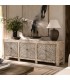 Aparador grande de madera boho con puertas decoradas a mano Mdmhogar