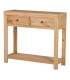 Consola de entrada de madera de mindi con 2 cajones boho. 1