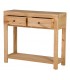 Consola de entrada de madera de mindi con 2 cajones boho. 3