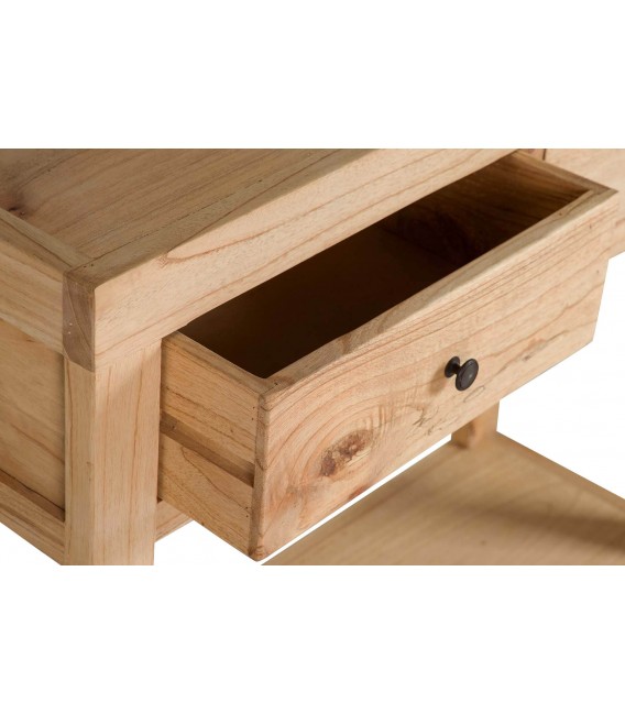 Consola de entrada de madera de mindi con 2 cajones boho. 5