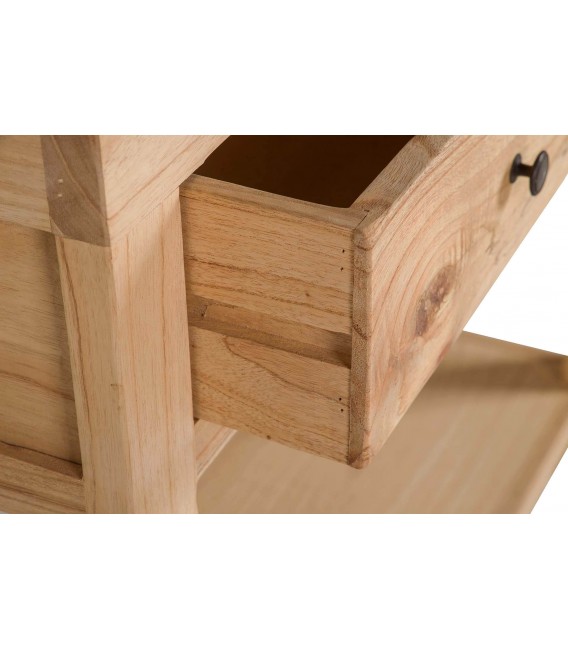 Consola de entrada de madera de mindi con 2 cajones boho. 6