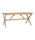 Mesa de comedor de madera maciza de mindi estilo boho natural