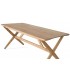 Mesa de comedor de madera maciza de mindi estilo boho natural 2