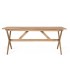 Mesa de comedor de madera maciza de mindi estilo boho natural 1