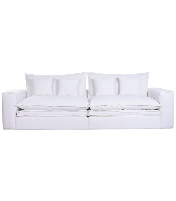 SOFA 4 PLAZAS XXL 296 X 90 X 100 NUBES TAPIZADO BLANCO