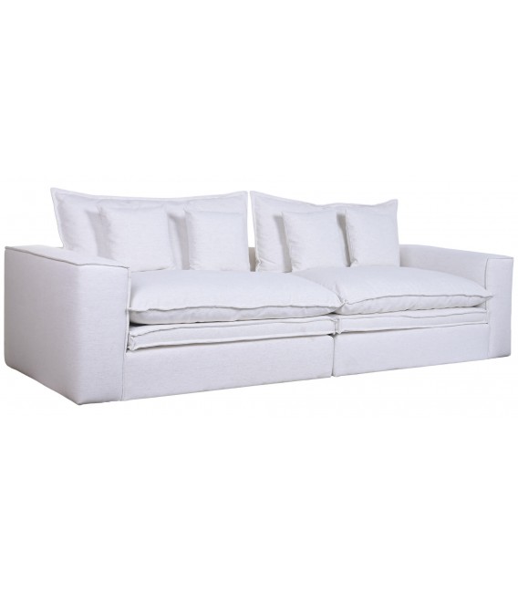 SOFA 4 PLAZAS XXL 296 X 90 X 100 NUBES TAPIZADO BLANCO