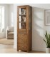 Vitrina pequeña de madera maciza con 4 cajones estilo colonial Mdmhogar