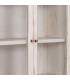 Vitrina boho de madera de mango blanco rozado con 2 puertas 4