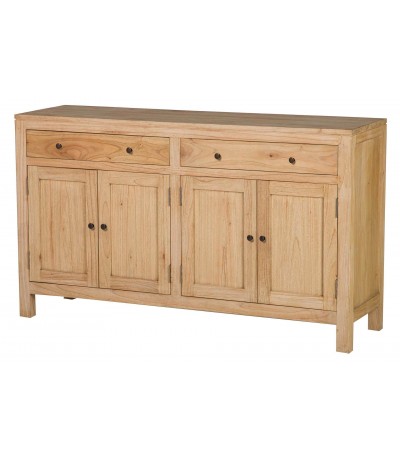 Aparador pequeño madera de mindi natural para salón de estilo boho.