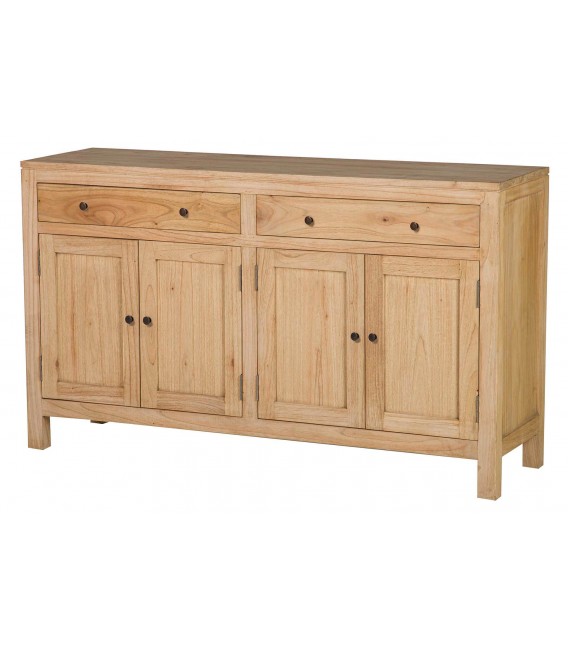Aparador pequeño madera de mindi natural para salón de estilo boho.