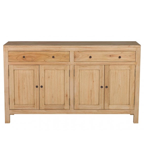 Aparador pequeño madera de mindi natural para salón de estilo boho. 1