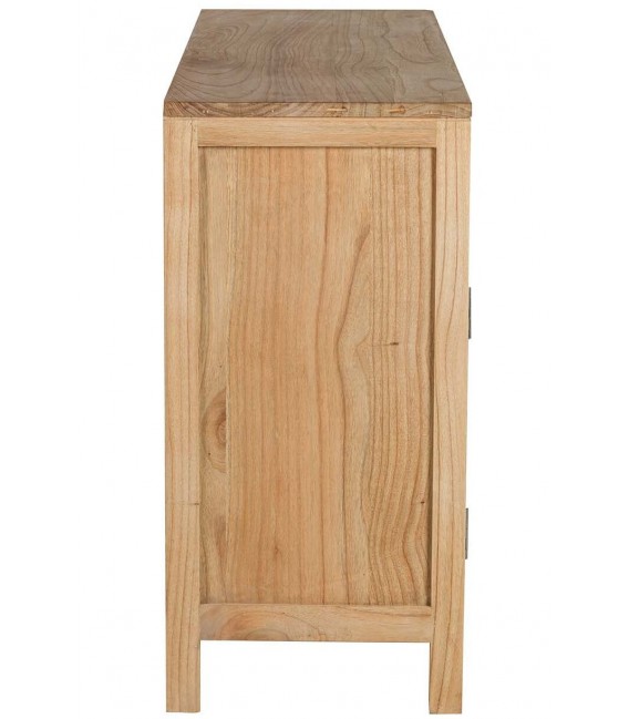 Aparador pequeño madera de mindi natural para salón de estilo boho. 3