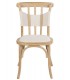 Set de 2 sillas para comedor en madera maciza y lino crudo.1