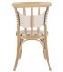 Set de 2 sillas para comedor en madera maciza y lino crudo.3