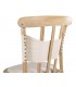Set de 2 sillas para comedor en madera maciza y lino crudo.4