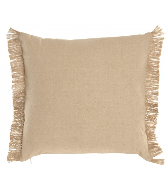 Set de 2 cojines con relleno de algodón bordado en color beige. 2