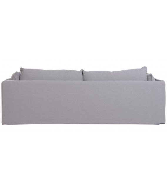 Sofá de 3 plazas desenfundable tapizado en lino color gris. 2