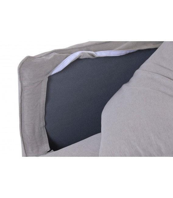Sofá de 3 plazas desenfundable tapizado en lino color gris. 5