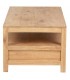 Mesa de centro rectangular madera maciza de mindi natural 2 cajones 3