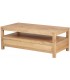 Mesa de centro rectangular madera maciza de mindi natural 2 cajones 4