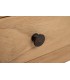 Mesa de centro rectangular madera maciza de mindi natural 2 cajones 7