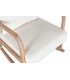 Sillón de lactancia mecedora en madera natural y bouclé blanco. 3