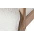 Sillón de lactancia mecedora en madera natural y bouclé blanco. 4
