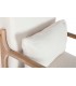 Sillón de lactancia mecedora en madera natural y bouclé blanco. 2