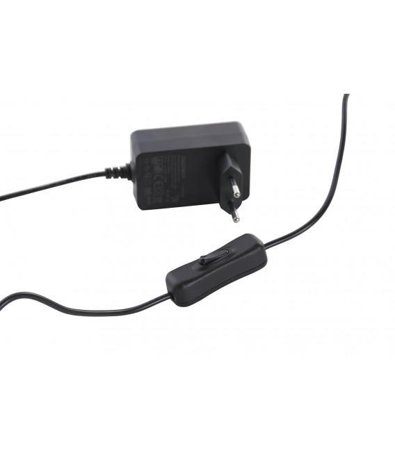 Lámpara de sobremesa LED negra tres aros luminosos y diseño moderno. 4