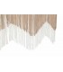 Lámpara de techo grande lino beige con pasamanería, flecos bicolor. 2