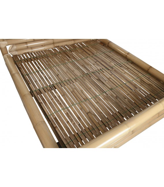 Cama XL de bambú natural para colchón de 180 x 200 de estilo oriental. 3