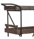 Estantería con ruedas madera color nogal y metal negro con 5 estantes. 4
