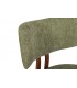 Set de 2 sillas de comedor en chenilla verde y metal imitación nogal. 4