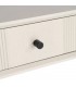 Consola de entrada con 2 cajones en madera blanca y metal negro. 4