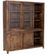 Vitrina XXL de madera nogal con 3 puertas de cristal y 3 de madera. 2