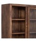 Vitrina XXL de madera nogal con 3 puertas de cristal y 3 de madera. 5