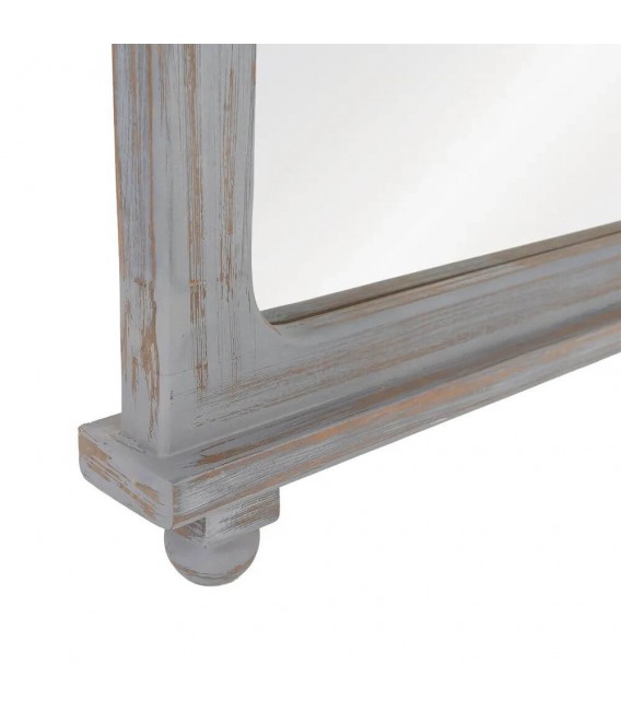 Espejo vestidor clásico de madera de paulonia en gris rozado.4