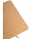 Mesa comedor rectangular roble natural con tapa plumeada decorativa. 4