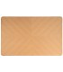 Mesa comedor rectangular roble natural con tapa plumeada decorativa. 2