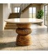 MESA DE COMEDOR REDONDA 120 Ø X 76 VICENS MADERA NOGAL Y MARMOL