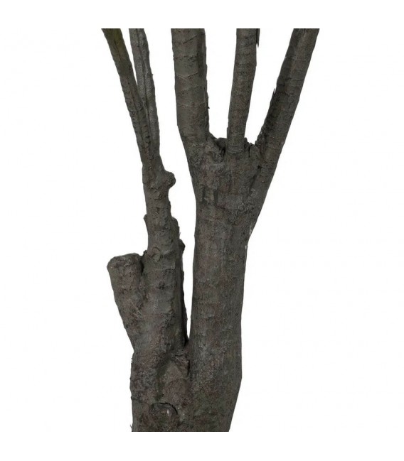 Planta artificial Drácena alta verde con macetero negro decorativo. 3