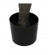 Planta artificial Drácena alta verde con macetero negro decorativo. 4