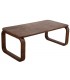 Mesa de centro rectangular de madera maciza de mango color nogal.