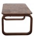 Mesa de centro rectangular de madera maciza de mango color nogal. 2
