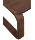 Mesa de centro rectangular de madera maciza de mango color nogal. 3