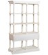 Estantería de madera maciza decapada en beige de estilo romántico. 3