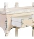 Estantería de madera maciza decapada en beige de estilo romántico. 5