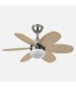 VENTILADOR DC ALVES METAL Y MADERA PLATA 85 Ø